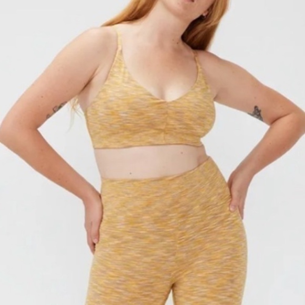 NWT Outdoor Voices Spacedye Bra Yellow